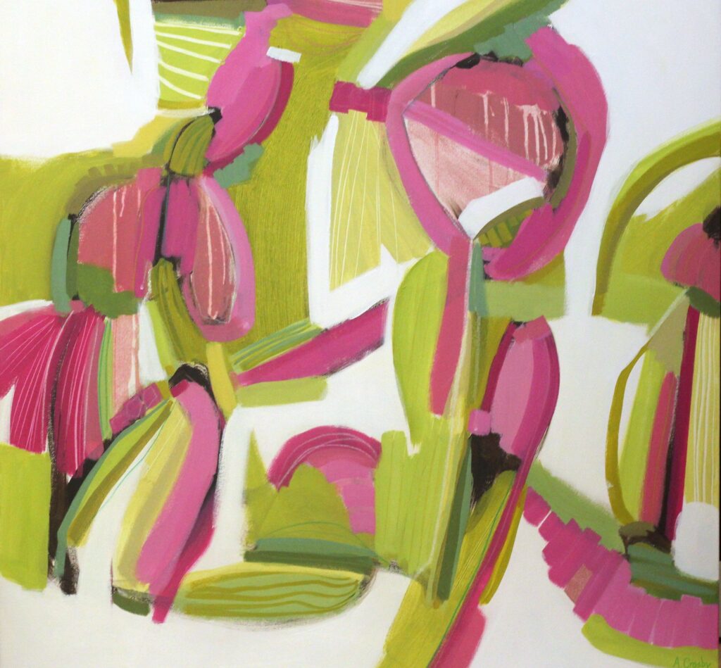 36x36: bright pink and lime green lines against a white background