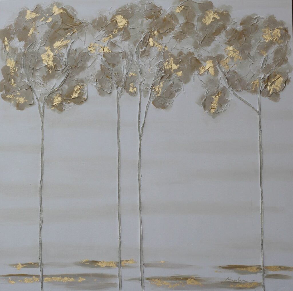 48x48; gold trees against a cream background